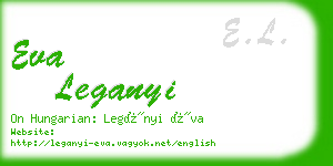 eva leganyi business card